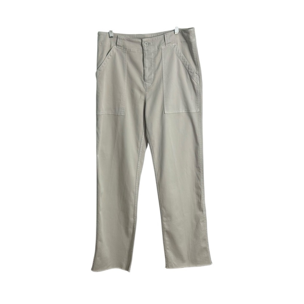 Vince Cotton Straight Leg Cream Tan Utility Pants Size 10 Minimalist